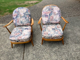 1970s vintage Pair of Ercol Windsor Armchairs