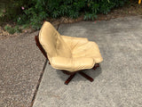 Module 70s Leather Swivel Chair