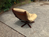 Module 70s Leather Swivel Chair