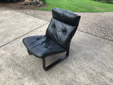 Black Leather Tessa Sling Chair - Marlborough Antiques