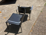 Leather Chairs 1970s Mid Century Chrome and Leather - Marlborough Antiques
